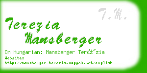 terezia mansberger business card